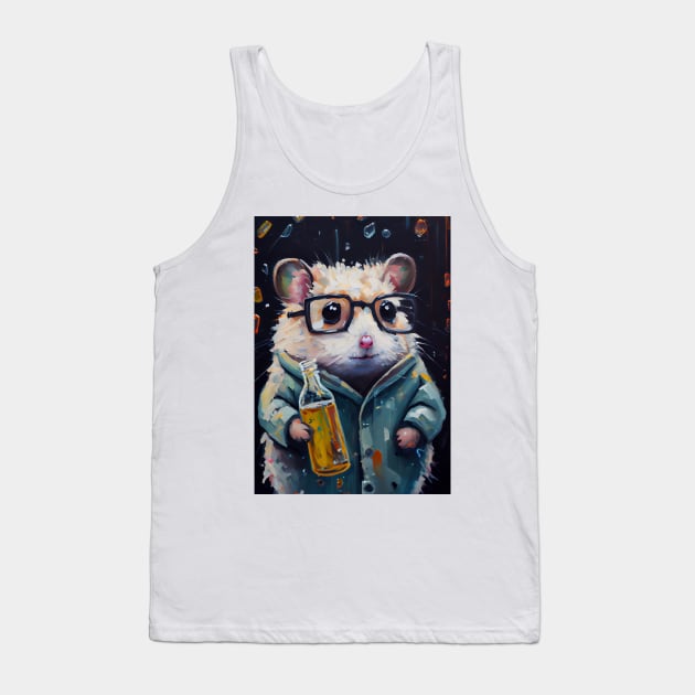 Lab Rats - impasto oil painting.  Hamster with a bottle Tank Top by simonrudd